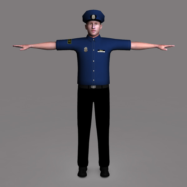 3d police male 01 model - Police Male 01 by ignisfatuus